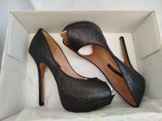Zapatos Zara Peep Toe Negros Talla 36