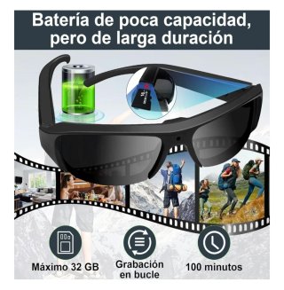 Gafas de Sol Espía HD 1080P
