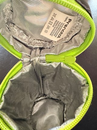 Porta biberón Prenatal gris con cremallera