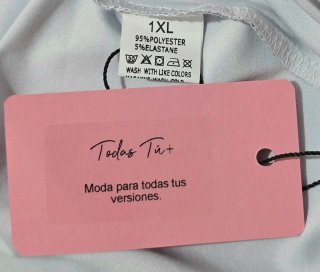 Camiseta Manga Larga TODAS TÚ+ Azul Talla 1XL
