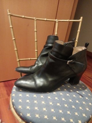 Botines de piel negros para vestir