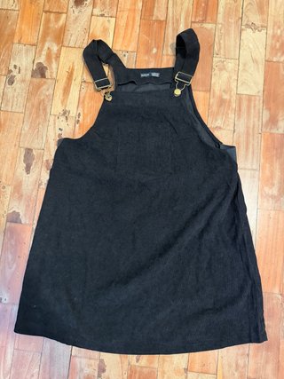 Vestido peto de pana negro SHEIN talla S