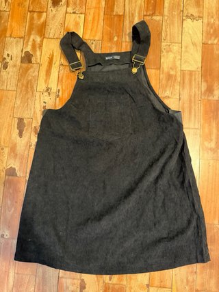 Vestido peto de pana negro SHEIN talla S