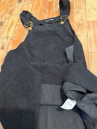 Vestido peto de pana negro SHEIN talla S