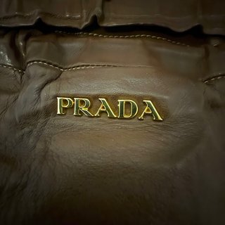 Borsa Prada marrone in pelle