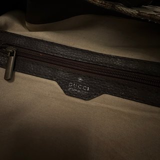 Borsa Gucci monogram marrone e multicolor