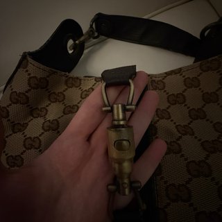 Borsa Gucci monogram marrone e multicolor