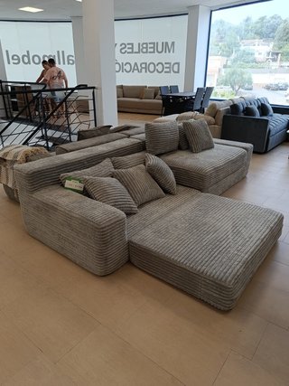 Sofá Cama Modular Sebas 284cm Gris