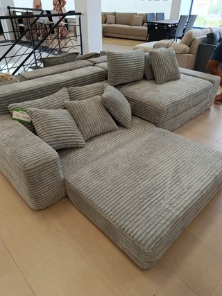 Sofá Cama Modular Sebas 284cm Gris