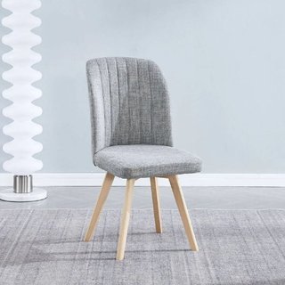 Silla Comedor Gris Tapizada Lane Madera
