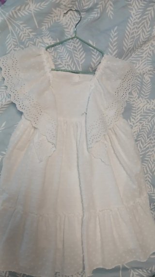 Vestido Nanos blanco con volantes