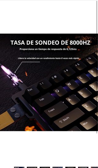 ATTACK SHARK X68 HE Teclado 8000Hz Rapid Trigger