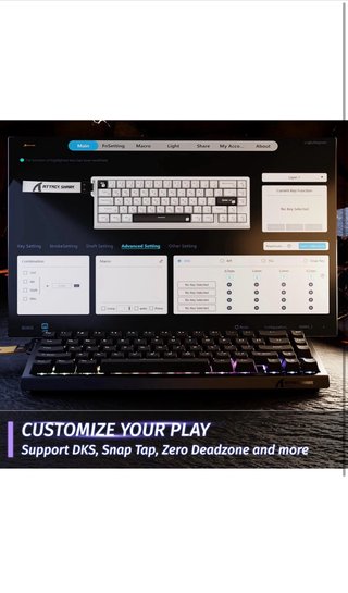 ATTACK SHARK X68 HE Teclado 8000Hz Rapid Trigger