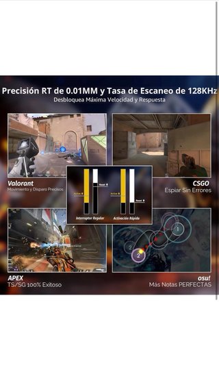 ATTACK SHARK X68 HE Teclado 8000Hz Rapid Trigger