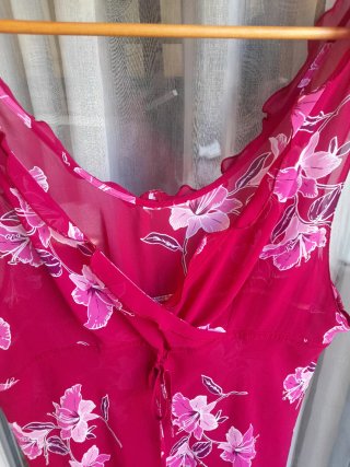 Camisón mujer tirantes transparente floral