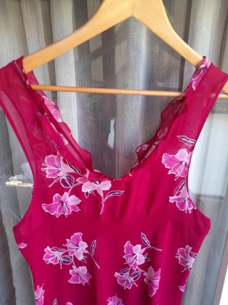 Camisón mujer tirantes transparente floral