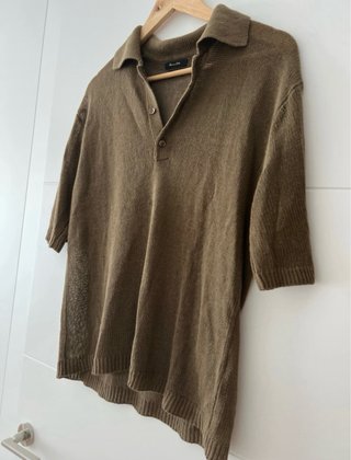 Jersey Massimo Dutti Lino Verde Oliva