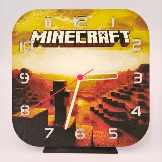 Reloj de Mesa Minecraft 3D