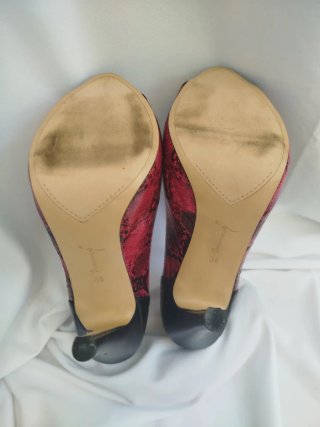 Zapatos Peep Toe Stradivarius Rosa T.36