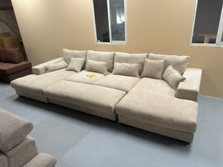 Sofá modular beige 6 plazas