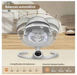 Hamaca eléctrica bebé, silla mecedora