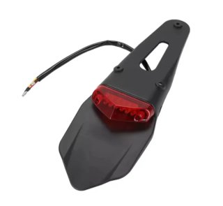Portamatriculas Negro con Luz LED Roja