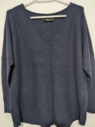 Jersey BOCO azul marino escote V talla L