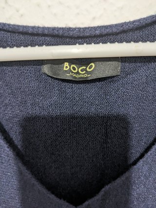 Jersey BOCO azul marino escote V talla L