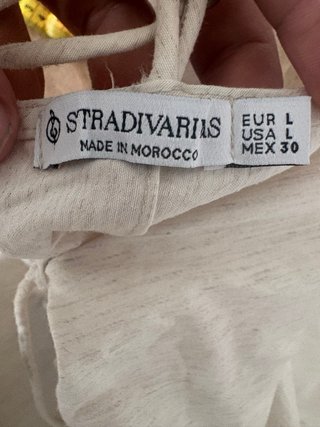 Vestido corto Stradivarius Beige Talla L