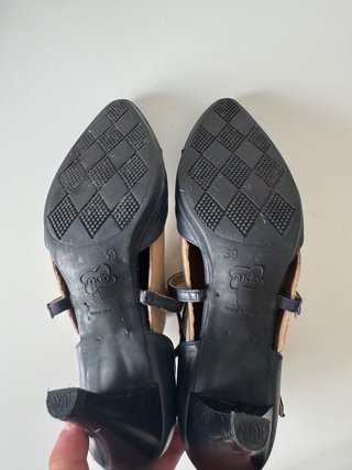 Zapatos mdb T-Strap Tacón Negro Talla 39