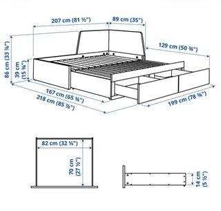 Cama individual extensible blanca