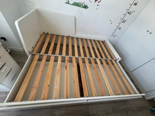 Cama individual extensible blanca