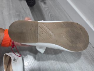 Manoletinas blancas lazo talla 37