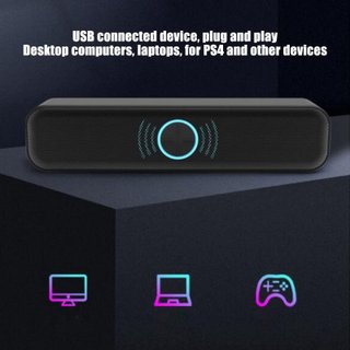 Barra de Sonido Altavoz PC Negro