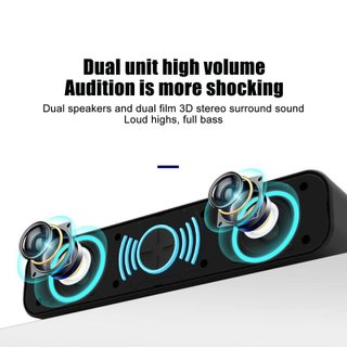 Barra de Sonido Altavoz PC Negro