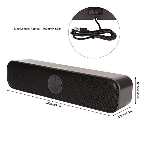 Barra de Sonido Altavoz PC Negro