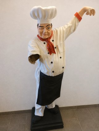 Figura cocinero grande decorativa
