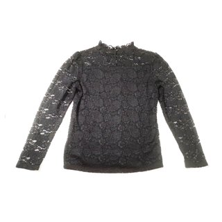 Supertrash / Blusa de encaje negro M