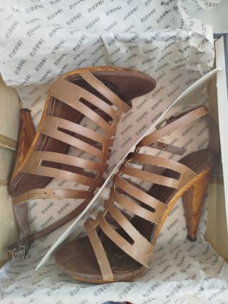 Sandalias Sissei Marrones Talla 37 Tacón 11cm