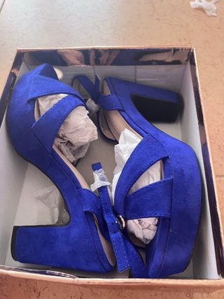Zapatos de vestir con tacon azules