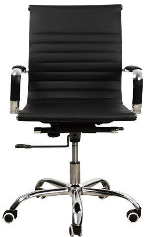 Silla de oficina negra con ruedas