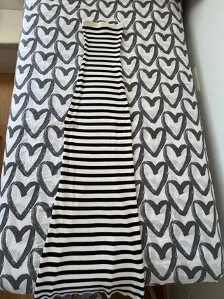 Vestido tubo rayas blanco y negro
