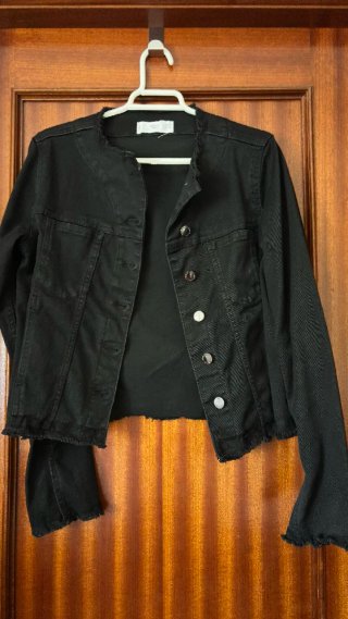 Cazadora Mango Negra Talla S