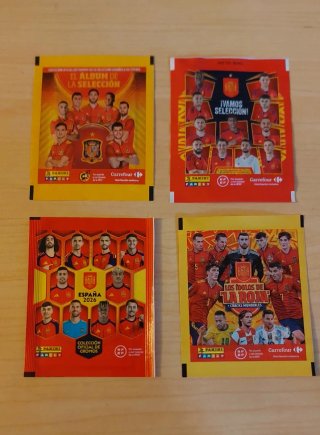 4 Sobres Panini Selección Española Carrefour
