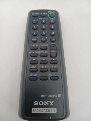 Mando Sony RMT-CS33AD Radio Cassette Negro