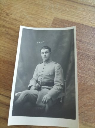 Foto postal militar antigua