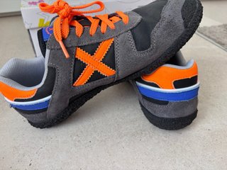 Zapatillas Munich Talla 37 Gris Naranja