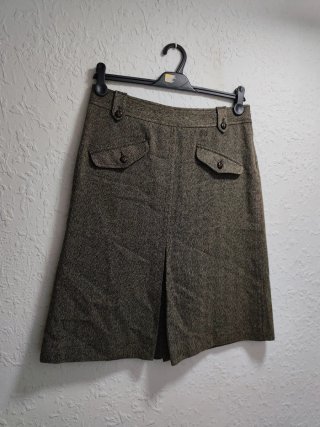 Falda ZARA BASIC Mujer Talla 38 Marrón
