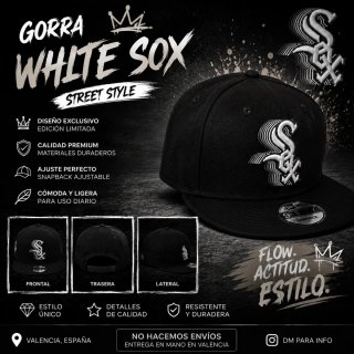 Gorra New Era White Sox Negra