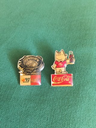 Lote 2 pines Cobi '92 Coca-Cola